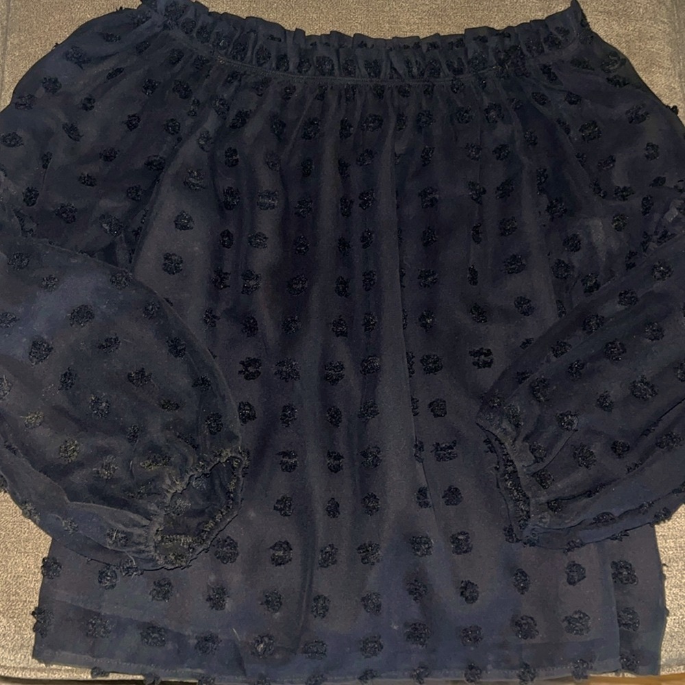 Flowy black off-shoulder blouse - new! $18